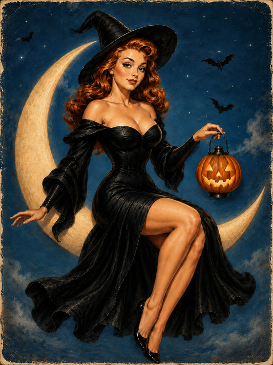 Custom Halloween Moonlit Enchantress Pinup Portrait