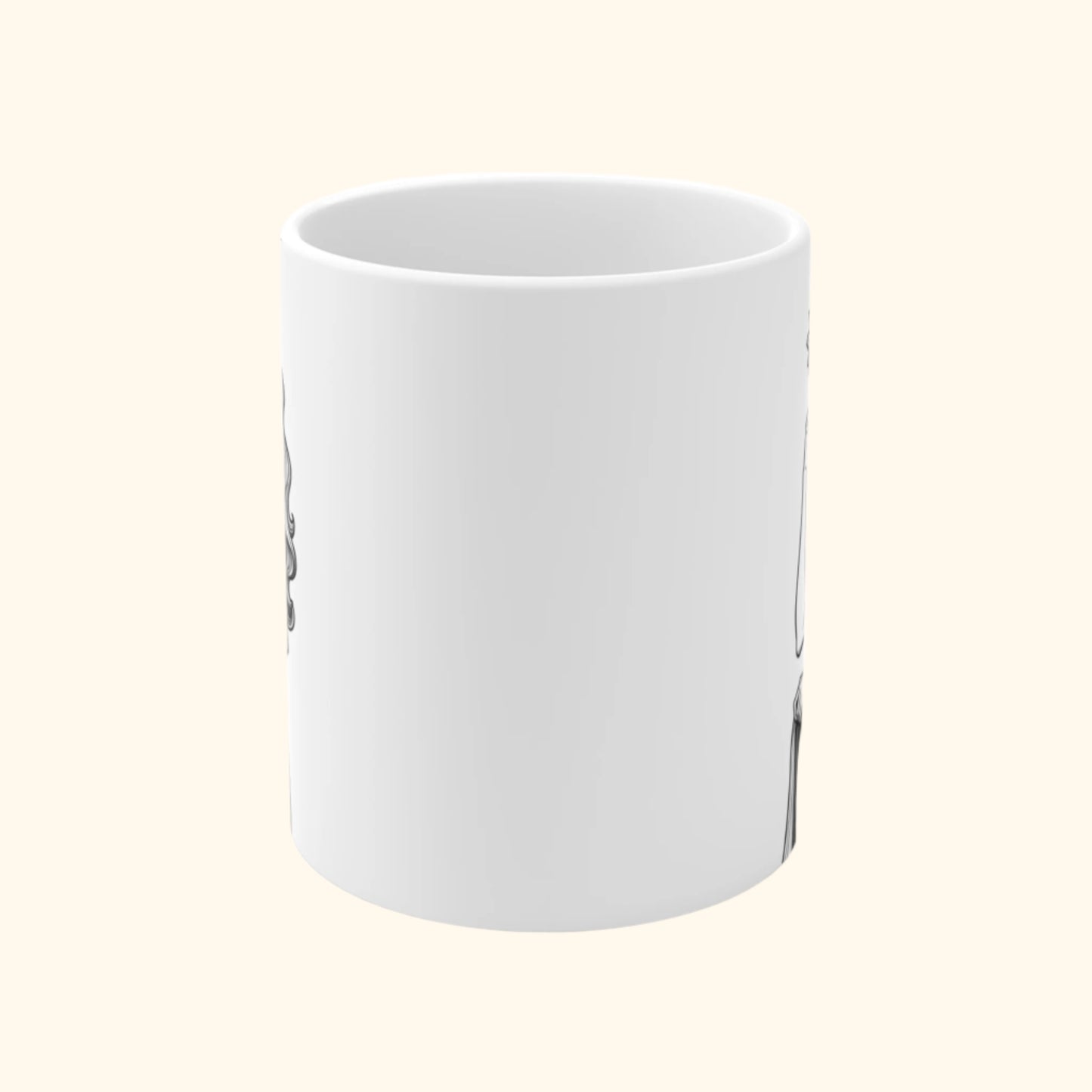 Pinup Art Floral Beauty Mug