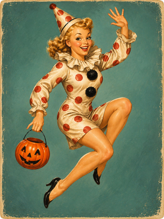Halloween Polka Dot Darling Pinup Portrait