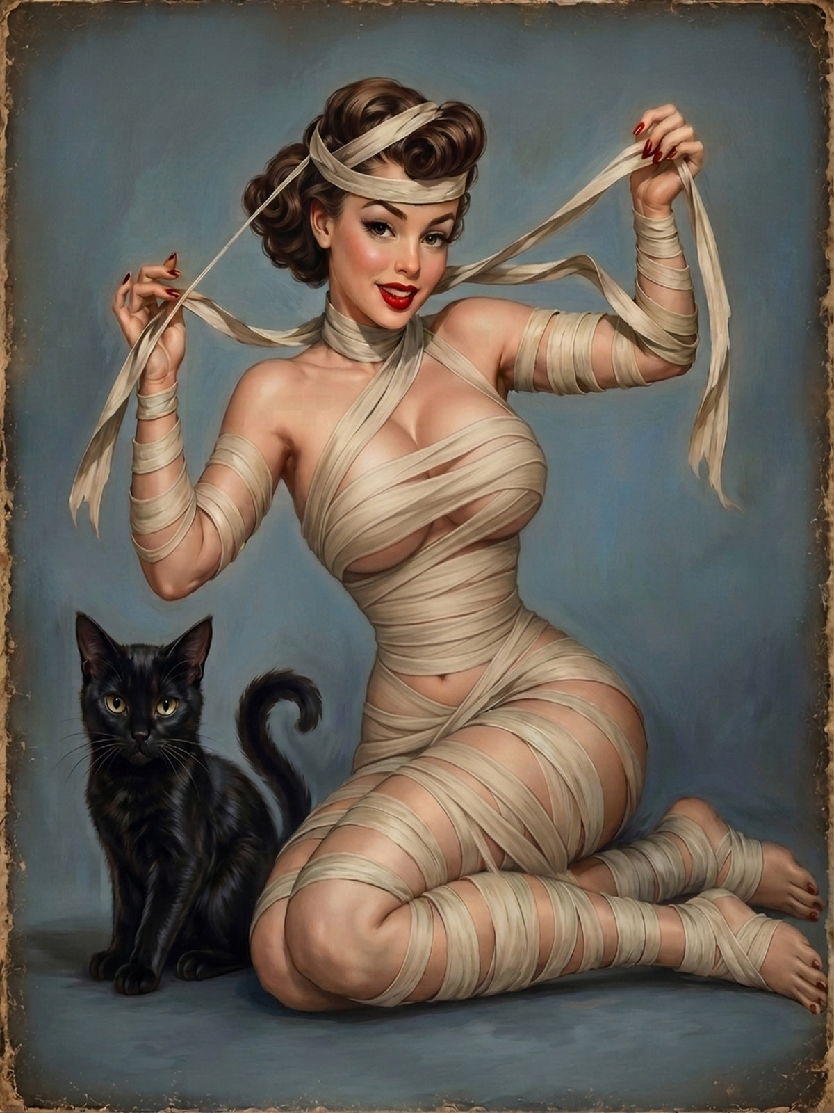 Custom Halloween Mummy Muse Pinup Portrait