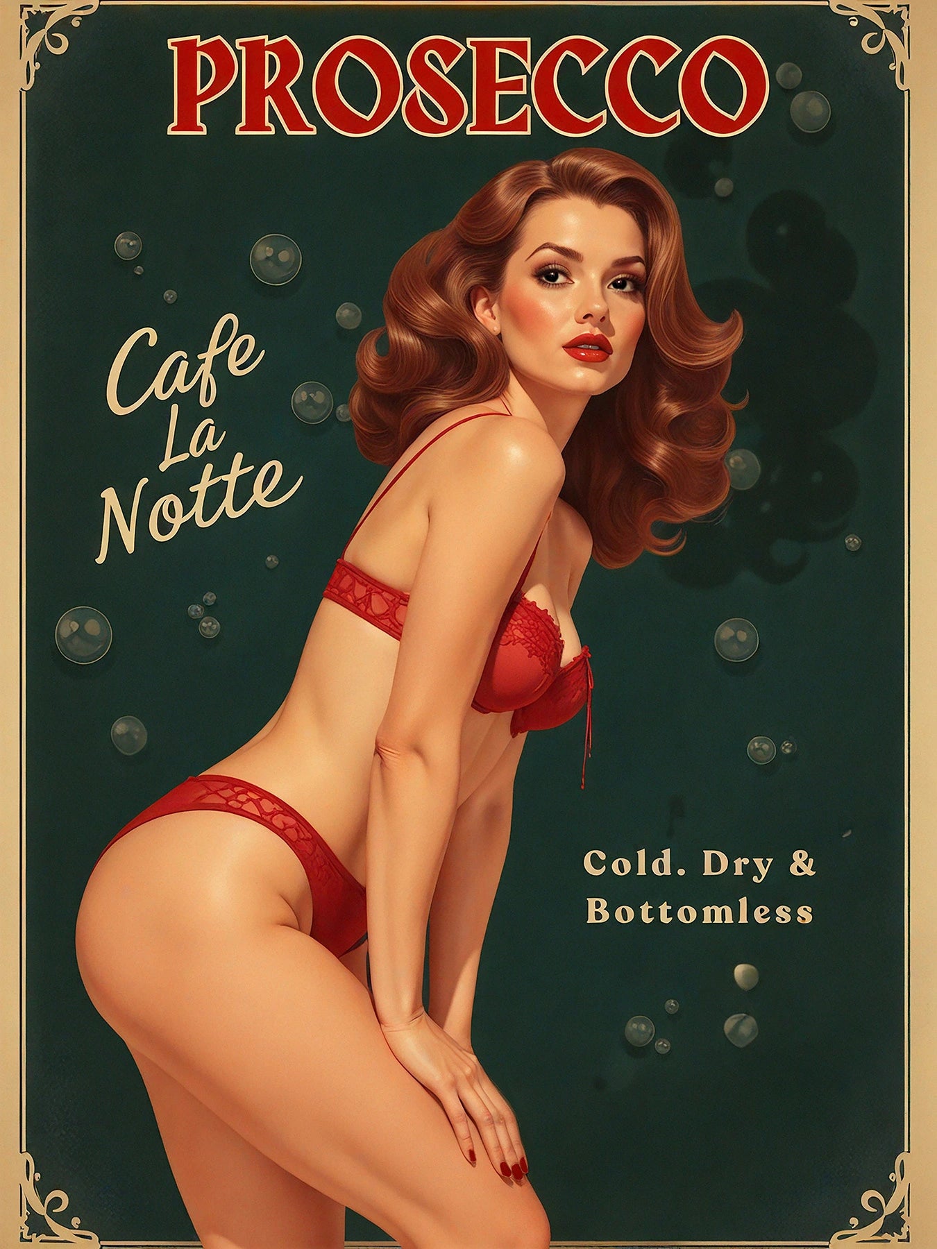 Prosecco Pinup Portrait