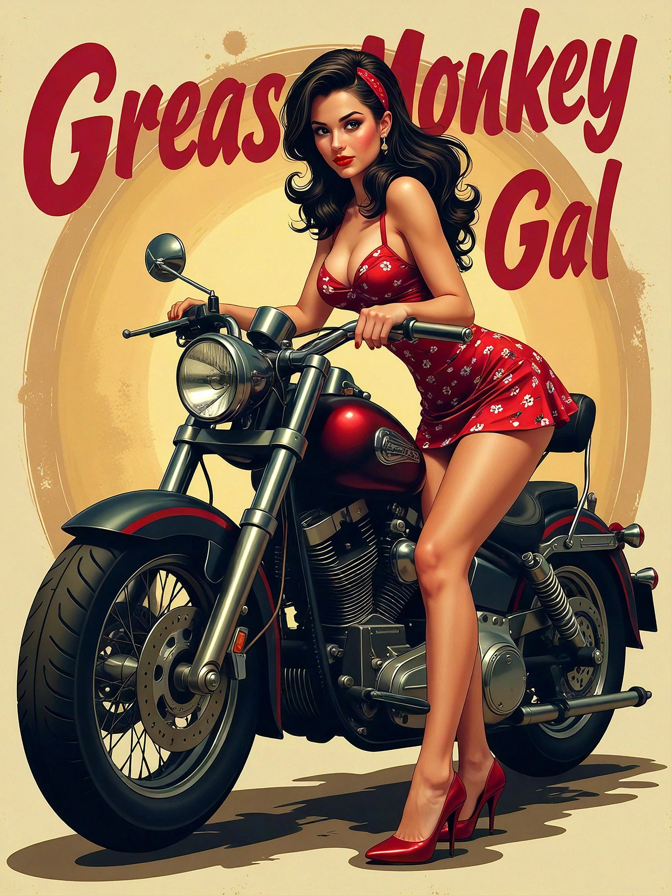 Grease Monkey Gal Pinup Portrait
