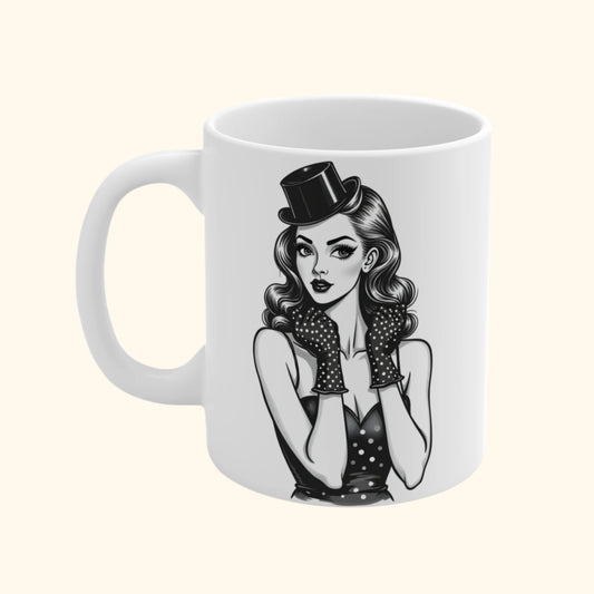 Pinup Art Polka Dot Charm Mug