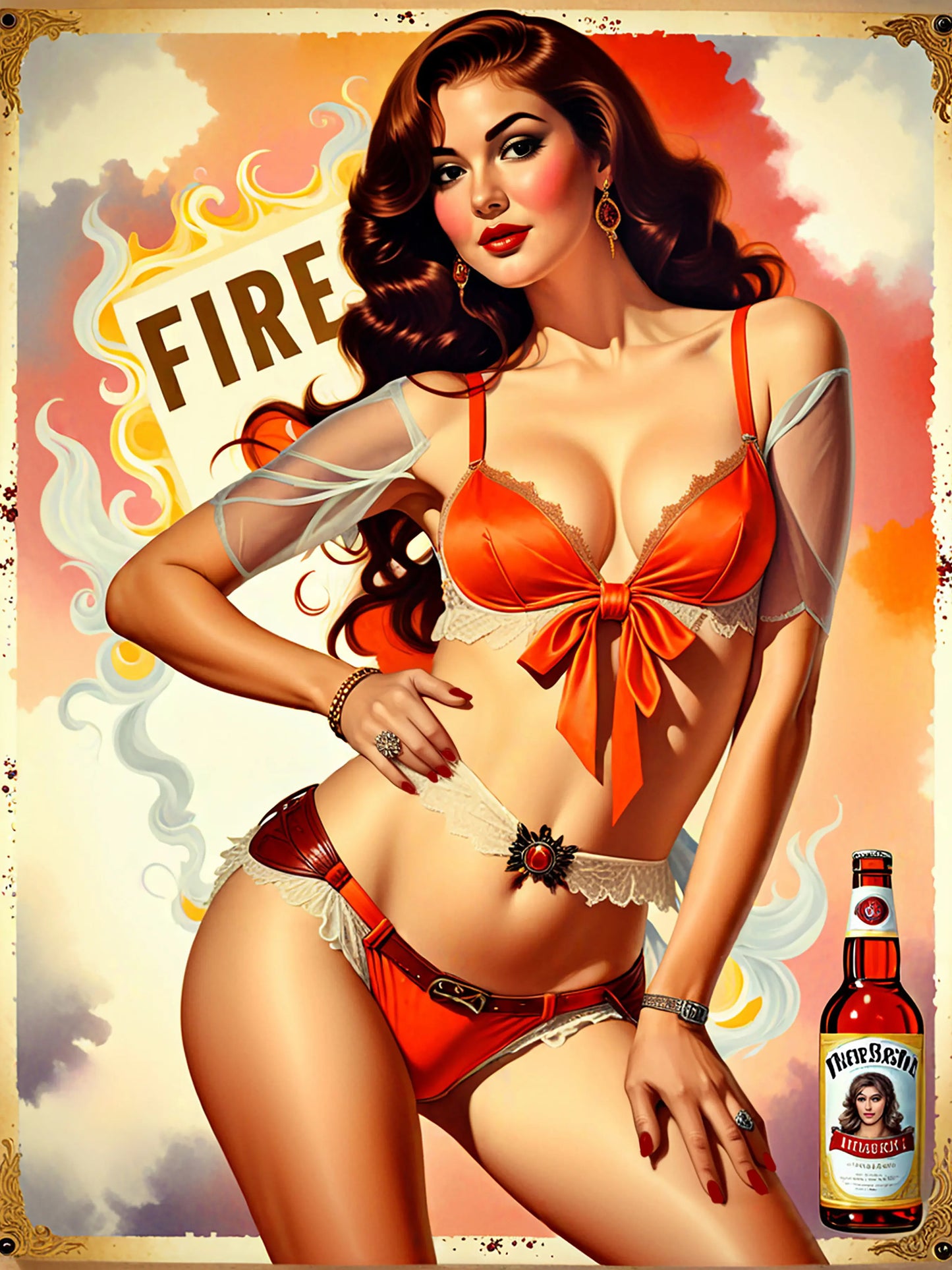 Fire & Desire Pinup Portrait