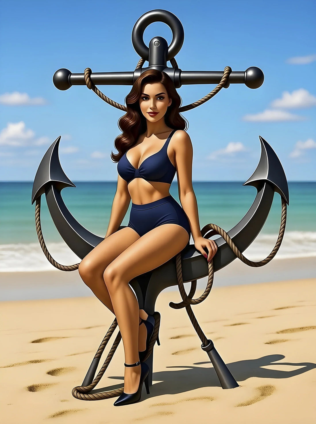 Classic Sailor Pin Up Art Style