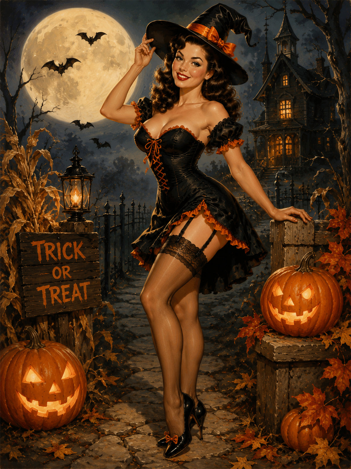 Halloween Witch Pinup Portrait