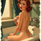 Vintage Bathing Beauty Pinup Portrait Bathing Beauty