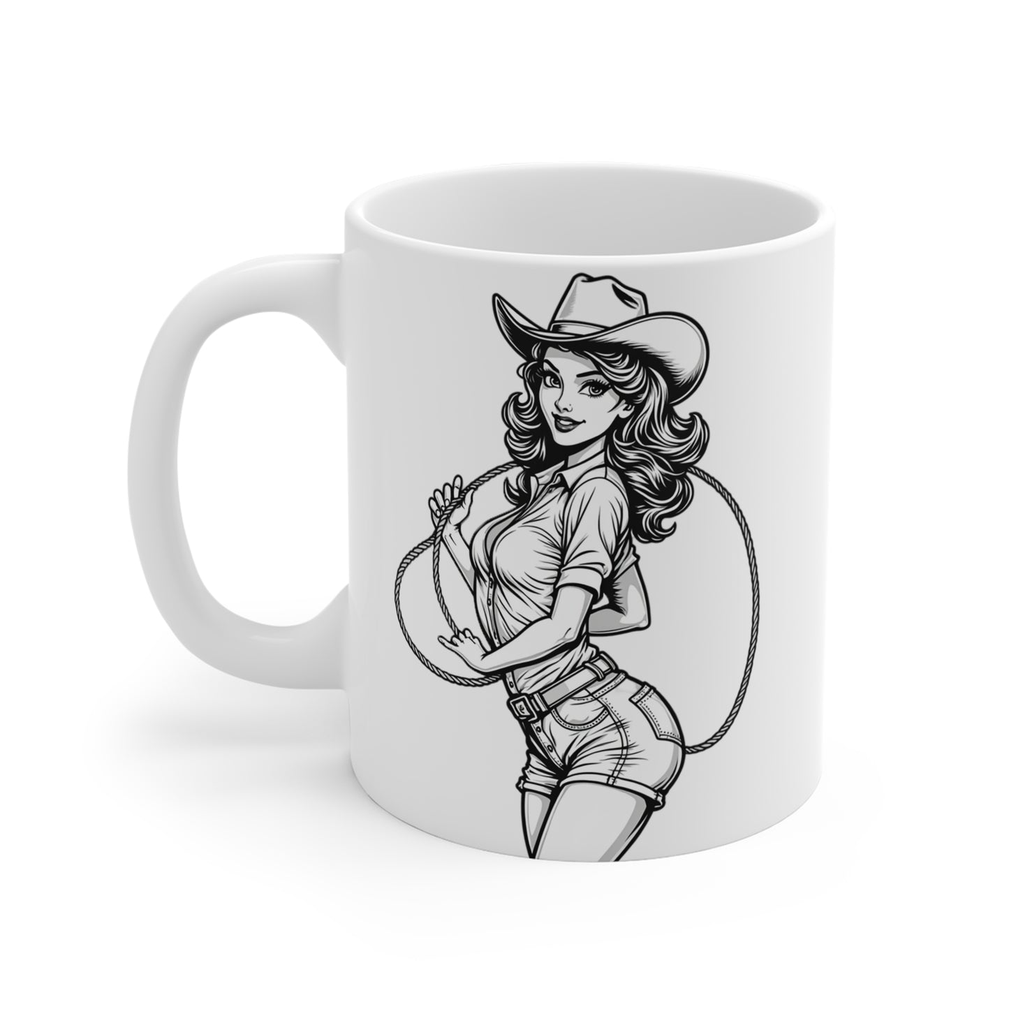 Pinup Art Western Cowgirl Mug