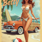 Beachside Betty Pinup Portrait Beachside Betty