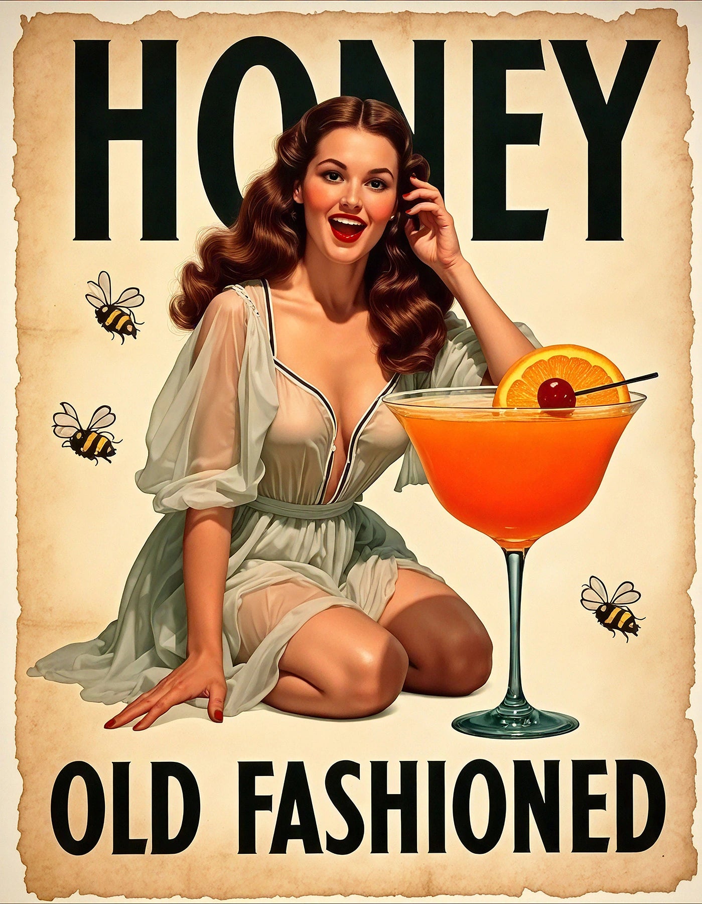 Honey Old Pinup Portrait Honey Old