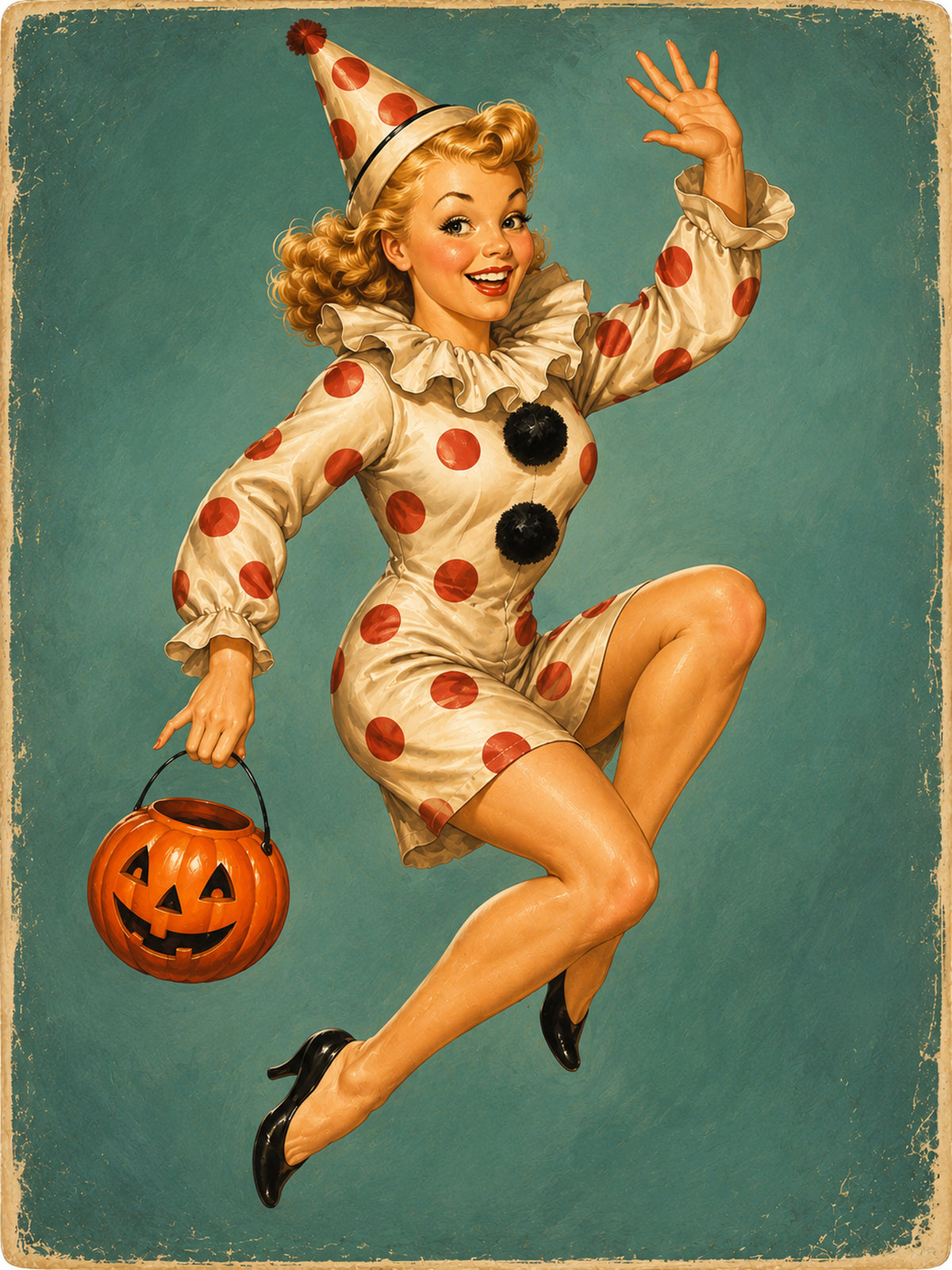 Halloween Polka Dot Darling Pinup Portrait