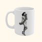 Pinup Art Vintage Feather Diva Mug - Pinup Portrait