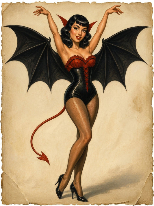 Custom Halloween Crimson Temptress Pinup Portrait