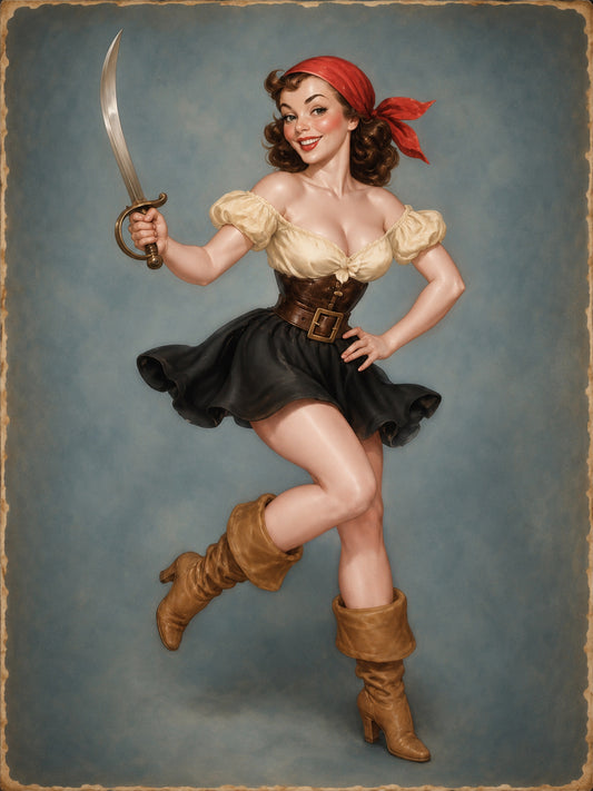 Custom Halloween Corsair Cutie Pinup Portrait