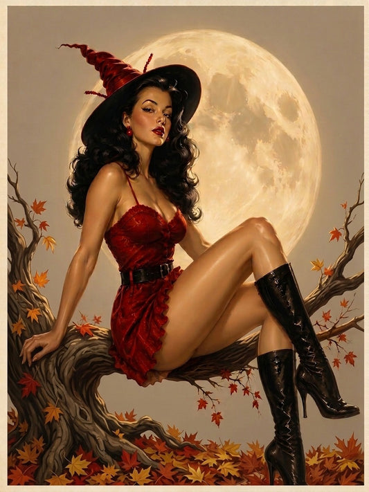 Custom Halloween Scarlet Vixen Pinup Portrait
