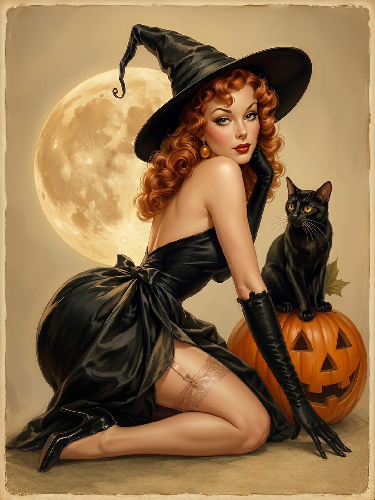 Halloween Velvet Enchantress Pinup Portrait