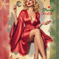 Vintage Pin Up Christmas Merry Mistletoe