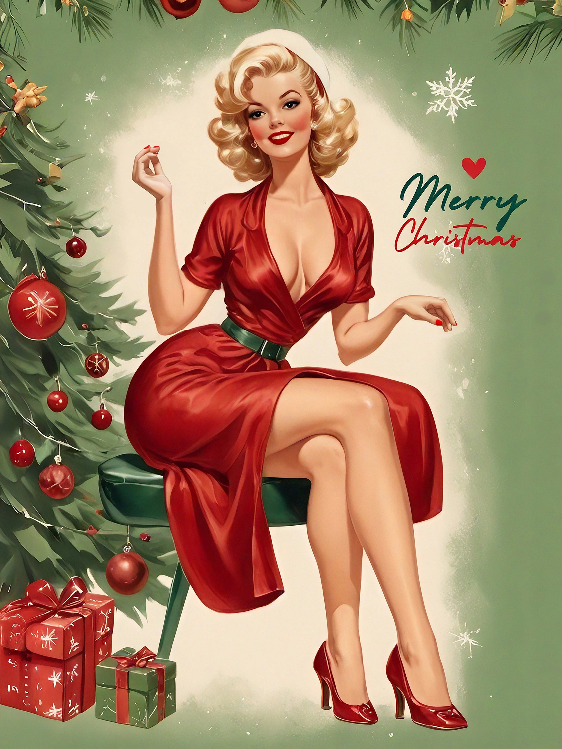 Magic Christmas Pinup Portrait Magic Christmas