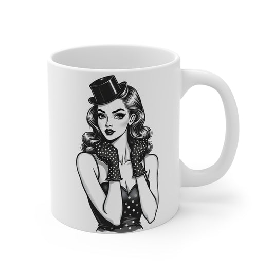 Pinup Art Polka Dot Charm Mug