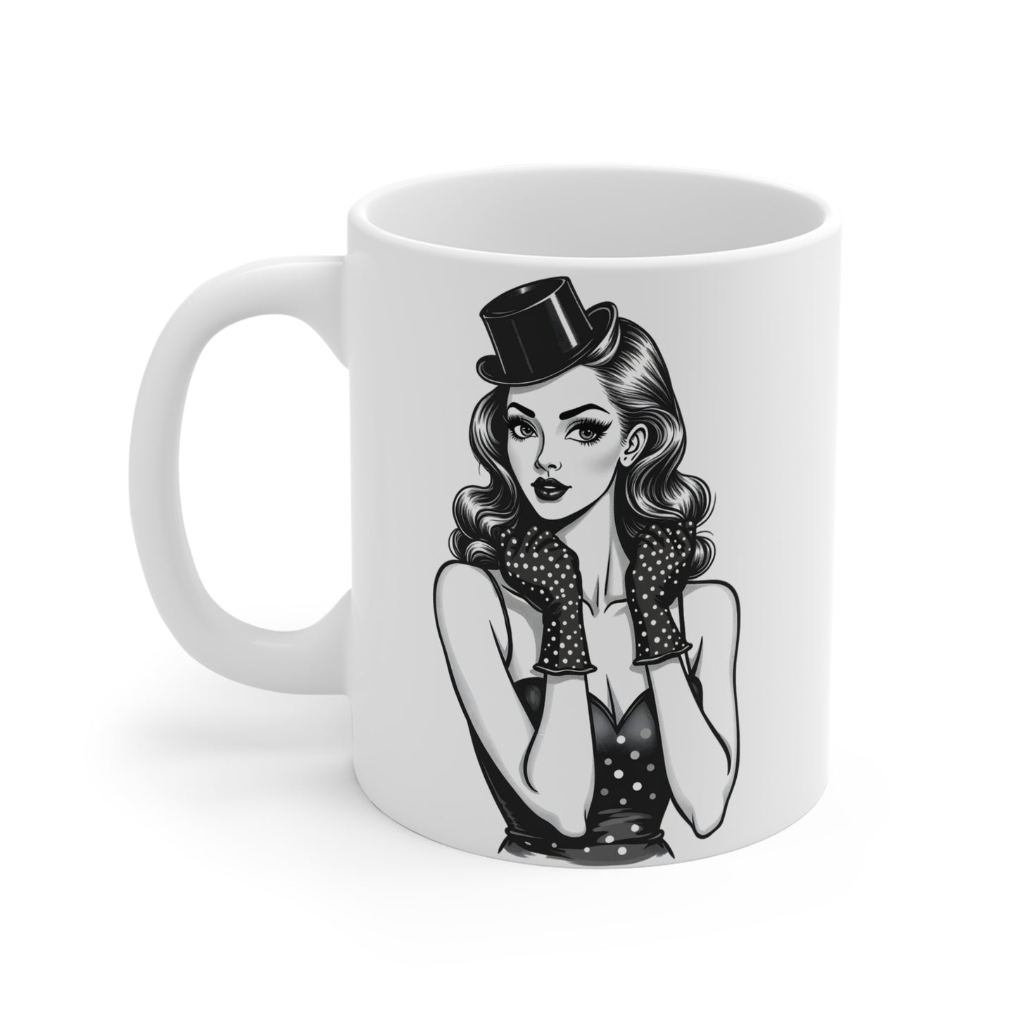 Pinup Art Polka Dot Charm Mug