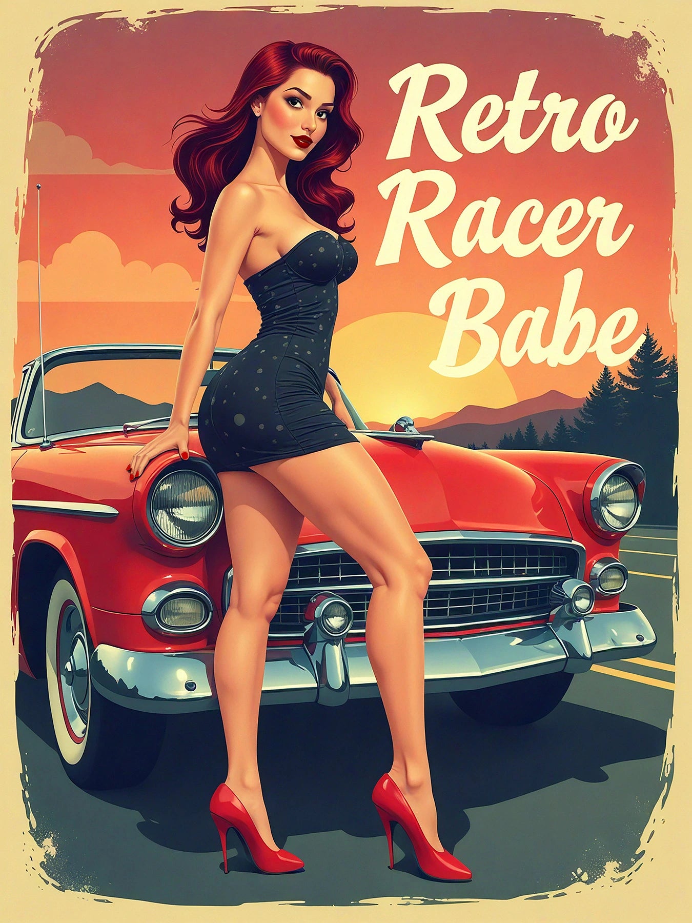 Custom Pinup Portraits Retro Babe