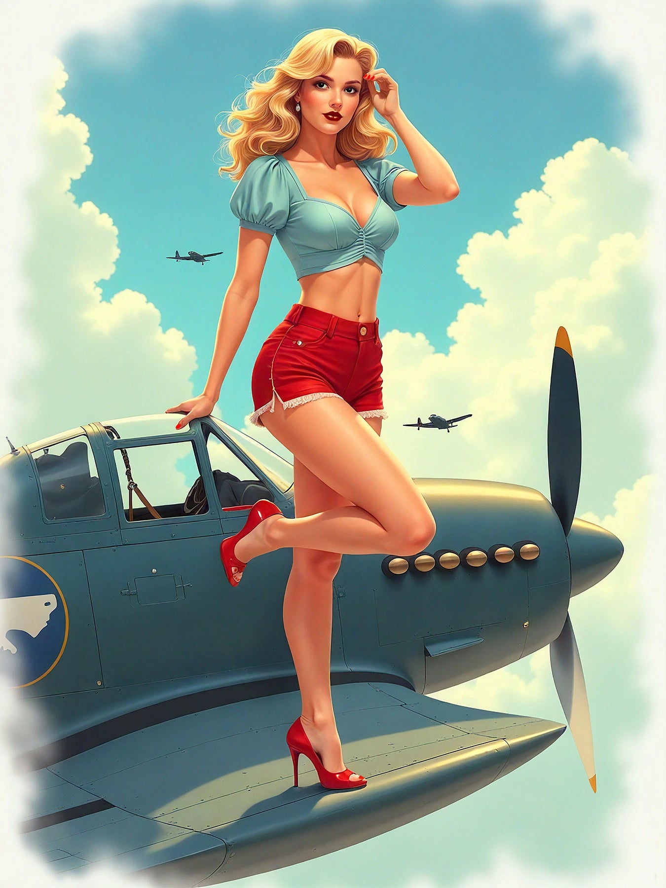 Custom Pinup Portraits Sky High