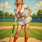Vintage Vargas Girl Pinup Portrait